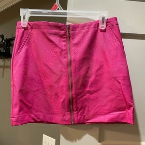 Hot pink leather skirt -NWT, small(fits like a 4)